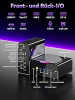 GMKtec Mini Gaming PC Intel Ultra 5 125U(12K/14T Bis zu 4.3GHz), K15 Mini PC 48GB DDR5 4800, 1TB PCIE 4.0 x4, Micro PC mit USB4.0 | 2.5G LAN | Quad 4K Display | Oculink –für Gaming/Büro/Business – Ansicht 9