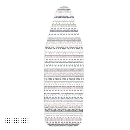 Image of Encasa XO Ironing Board Cover with 3mm Thick Felt Pad for Steam Press (Fits Standard Medium Boards of 112x34 cm) Heat Reflective, Scorch & Stain Resistant, Printed - Aztec