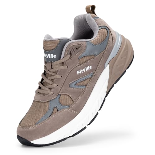 FitVille Wide Walking Shoes for Men Extra Wide Width Sneakers with Arch Support for Flat Feet Heel...