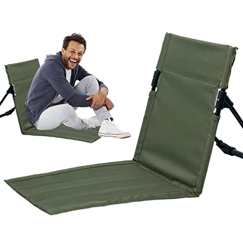 QARIDO Silla de Playa Plegable | Silla de Piso portátil | Silla de Camping Cojín de Camping con Respaldo para Acampar Pesca Barbacoas Senderismo Playa