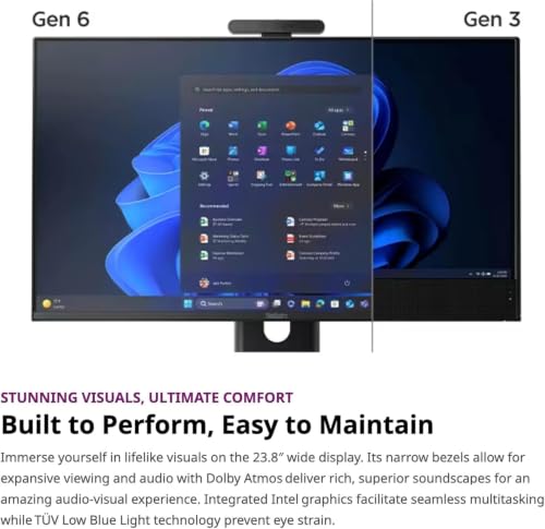 Image of Lenovo ThinkCentre M70a Gen 6 Business All-in-One 24 inch IPS FHD Display | Intel Ultra 5 245T vPro, 16GB DDR5, 2TB PCIe SSD, Intel Graphics, USB KB&Mouse, WiFi 6E, Webcam, Bluetooth 5.3, Win 11 Home