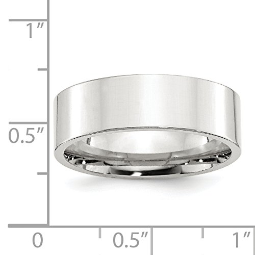 7mm Flat Comfort Fit Sterling Silver Wedding Band Ring3