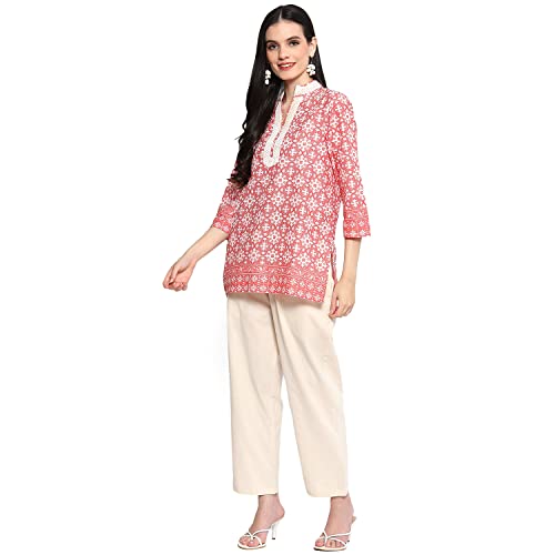 Image of BIBA Women Rayon Regular Solid Pants