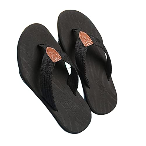 Sandalias transpirables de verano hombres en gran tamaño negro 44