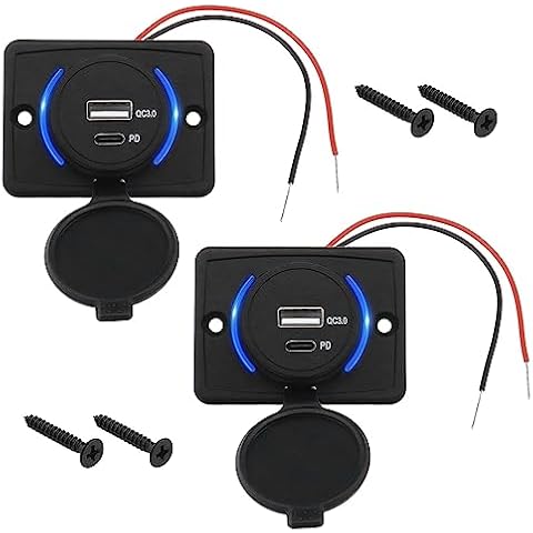 ECSiNG Dual Port QC3.0 Type C Car Charger Cover