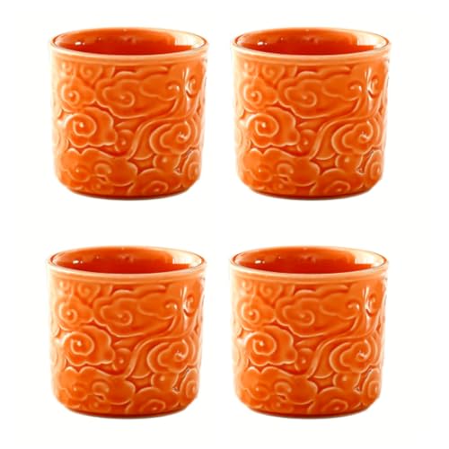 Dicmracy Ceramic Espresso Cups Set of 4, 3oz, No Handles