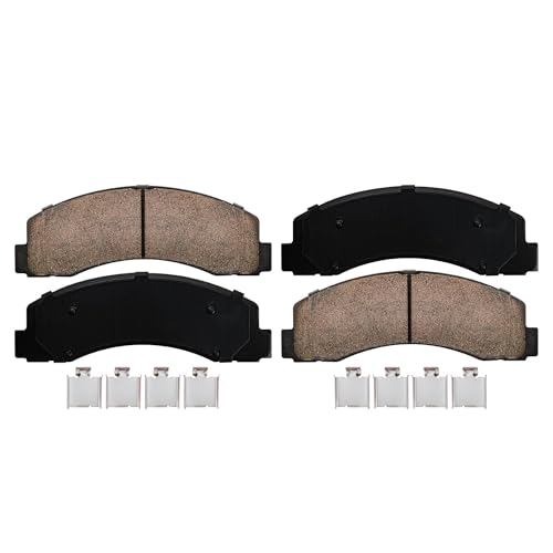 Image of Detroit Axle - Brake Pads for 2010-2011 Ford F-150, Front and Rear Ceramic Brake Pads w /Hardware Replacement