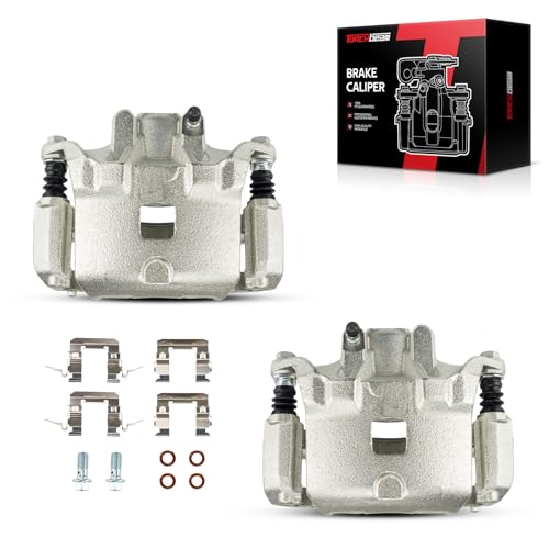 Image of Torchbeam Front Brake Calipers Set for Nissan 2005-2006 Altima 2.5L, Nissan 2002-2004 Altima, Nissan 2002-2003 Maxima, Front Left and Front Right Calipers Replace # 19B2690+19B2691