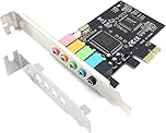 Pardarsey PCIe 5.1 Internal Sound Card for PC Windows 7, 3D Stereo PCI-e Audio Card, CMI8738 Chip, 32/64 Bit PCI Express Adapter