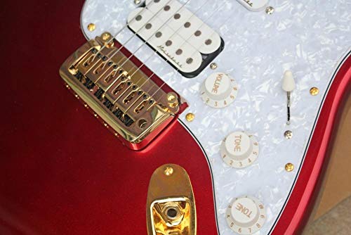 skjos Guitare Électrique Rouge avec Quincaillerie en Or Blanc Guitares De Cordes d’acier Acoustique Guitare Classique… - Les Beatles, Paul McCartney, John Lennon, RIngo Starr, George Harrison skjos Guitare Électrique Rouge avec Quincaillerie en Or Blanc Guitares De Cordes d'acier Acoustique Guitare Classique… – Image 4