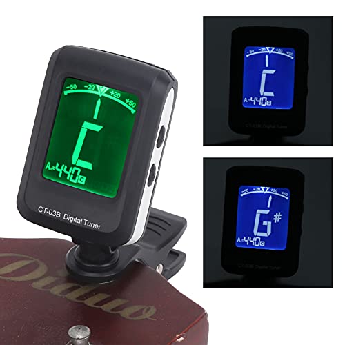 Gitarren-Bass-Tuner, 430~450HZ Tuner Chromatischer Clip-On-Tuner Tuner für Anfänger Professioneller Clip-On-Tuner mit 430~450HZ für Violine für Bass Cover