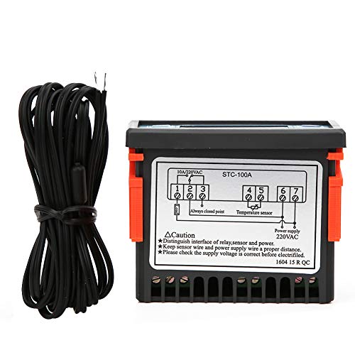 STC 100A Temperature Controller, Thermostat Temperature Control Equipment for Refrigerating Heating Mode, Default