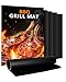 BBQ Grillmatte für Gasgrill, 5er Set Grillmatten Teflon Grillplatte,Antihaft Grill Matte Backmatte (50 * 40CM), Wiederverwendbar Grill Matten für Gasgrill, Verbesserter Backpapier PFOA-Fre