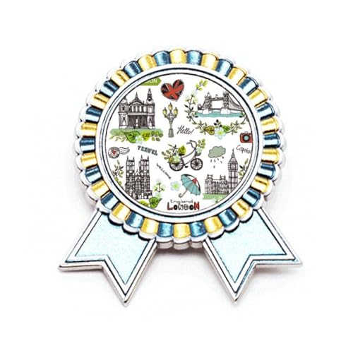 Badge Big Ben Angleterre style médaille de vainqueur broche métal Art Déco mode