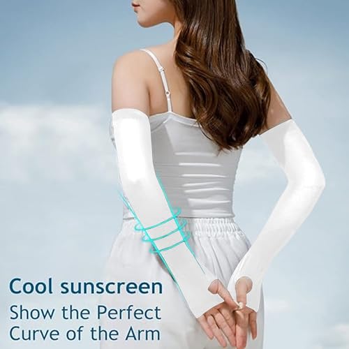 Image of TRENDMALLS Arm Sleeves, Cooling UV Sun Protection Sports Compression for Men /Women /Kids