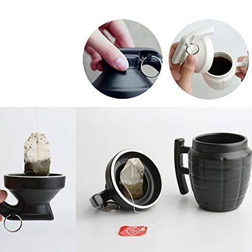 280ml Grenade Céramique Mug avec couvercle nouveauté tasse de café by Ailiebhaus