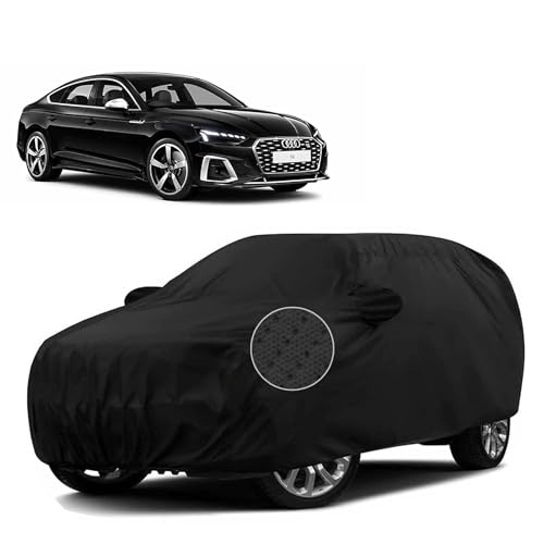 Image of Sulfar 100% Waterproof Car Body Cover Compatible with Mirror for Audi S5 (Triple Stitched, Full Bottom Elastic, Black-TB)