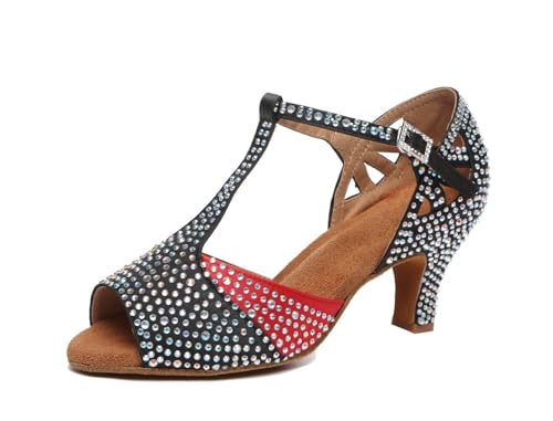 Chaussures de danse latines anti-glisse sandales mariée talon évasé 6 cm Al548