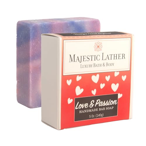 Love & Passion Luxury Sensual Bar Soap For Face & Body. Sexy Fragrance. For All Skin Types. Made in the USA. Large 5.0 Oz Bar