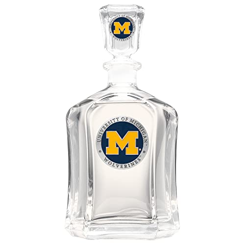 Image of Heritage Pewter Michigan Capitol Decanter | 24 OZ Liquor Pourer | Expertly Crafted Pewter Glass