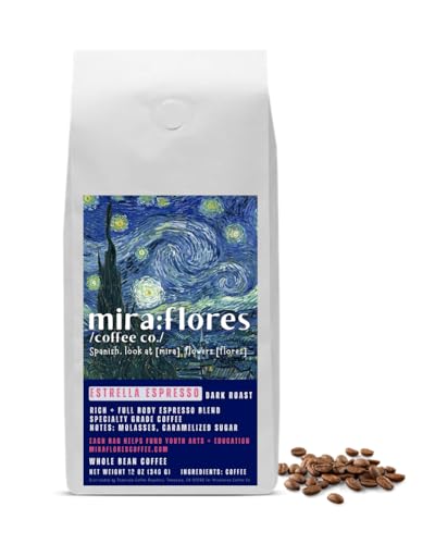 Café en grano premium tostado oscuro Miraflores 12 oz miniatura 1