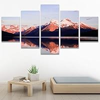 SIGNWIN 5 Panel Canvas Wall Art Calming Waters for Home Decorations Ready to Hang - 60