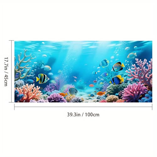 Vinilo decorativo HOMETITUTE Ocean Coral Reef 39.3×17.7 in miniatura 3