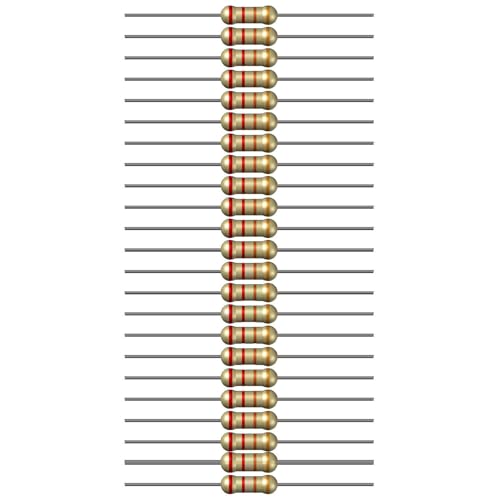 Image of 22k Ohm Resistor 1 /4W 5% Tolerance, Pack of 100 (22k Ohm)