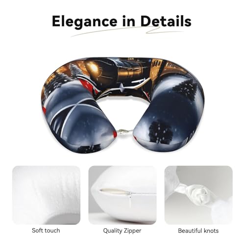 Almohada de espuma viscoelástica U para cuello de viaje miniatura 4