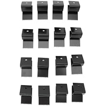 Hurricane Window Clips, 16PCS Stainless Hurricane Storm Plywood Clips Reusable Hurricane Clip Black Hurricane Board Up Clips with Door Handles and Screws for Plywood Brick Wood