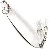 VMSIXVM Magnum Flutter Spoon Jigging Lures, 8-9 Inch Large Hard Metal Sinking Trolling Casting Striper Fishing Spoon Baits for Striped Bass, Salmon, Walleye, Saltwater, Freshwater, Deep Sea Fishing