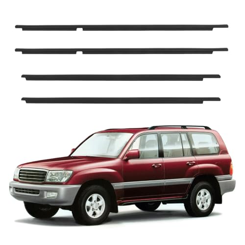 ECCPP Weather Stripping Window Trim for for Toyota Land Cruiser 100 Series,1998-2007 for Lexus LX450 Outer Door Window Molding Trim Replacement for 75710-60061 75720-60061 75730-60041 75740-60041