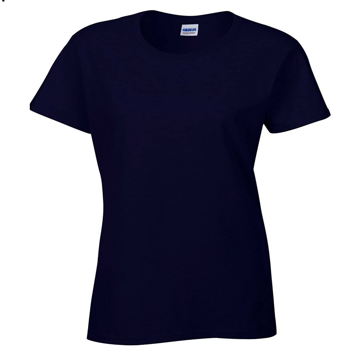 Gildan Ladies/Womens Heavy Cotton Missy Fit Short Sleeve T-Shirt (S) (Navy)