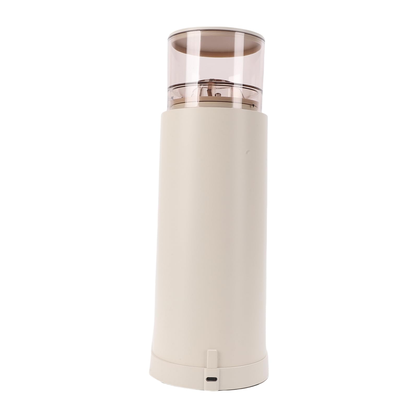 Fdit Molinillo de café Eléctrico Antiestático con 60 Ajustes de Molienda Función de Memoria para Portafiltro y Vaso Dosificador 2600mAh Recargable (685 Albaricoque)