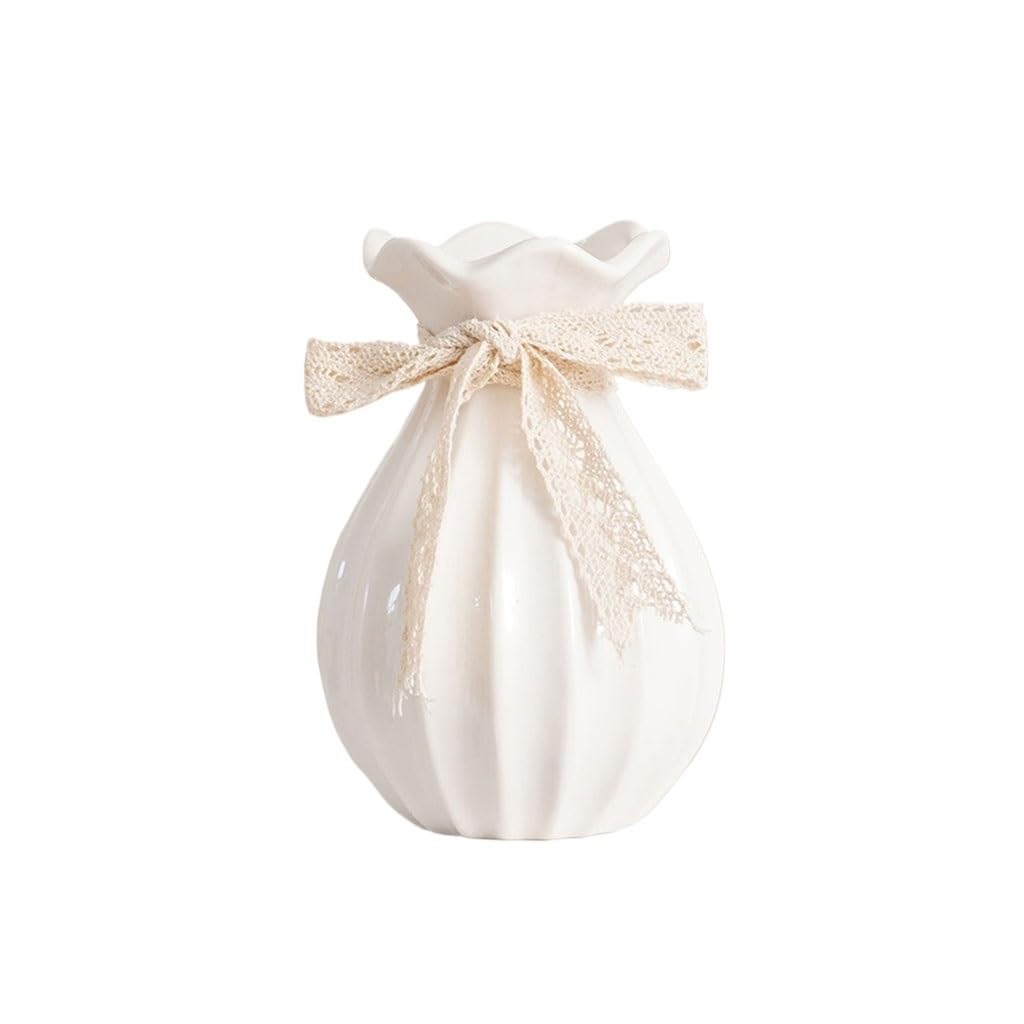 Dining Table Decor Simplicity Ceramic Vase Office Living Room Desktop Flower Arrangement Hydroponic Ornaments Kitchen Decor(D)
