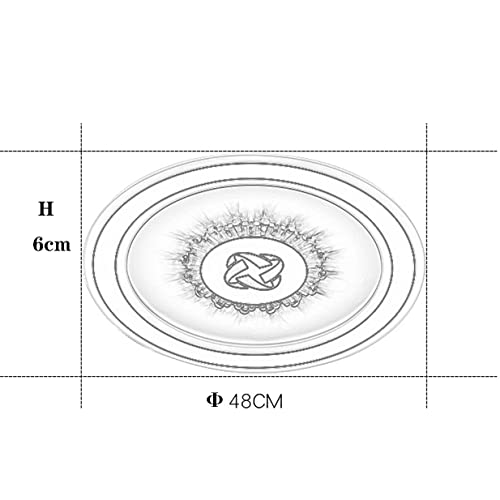 Ventilateurs de plafond avec lampe LED ronde et télécommande pour salon