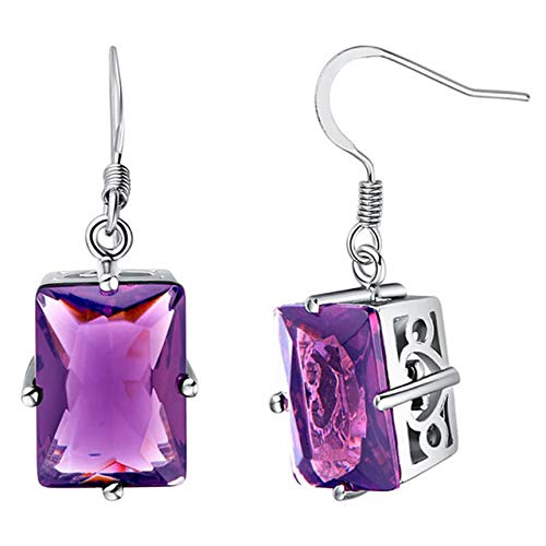 Boucles d'oreilles clous en argent 915 haut de gamme ornées de rubis