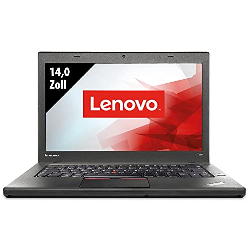 Lenovo ThinkPad T450 Laptop - Notebook - 14,0 Zoll Display - Intel Core i5-5300U @ 2,3 GHz - 8GB DDR3 RAM - 250GB SSD - WXGA (1366x768) - Webcam - Windows 10 Pro vorinstalliert (Generalüberholt)