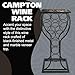 Kings Brand Furniture - Freestanding Floor Wine Rack Stand, Mini Bar Table Storage & Display Holder, That Holds 11 Bottles, Marble Finish Table Top (Black)