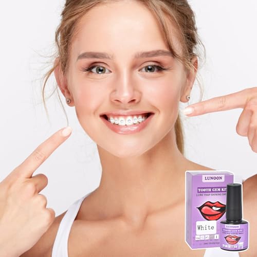 Zahnschmuck Set DIY Zahn Edelstein Kit Mit Kleber Zahnstein Schmuck em Kit Zahnschmuck Dekorations Set, Zahnstein Schmuck Tooth Crystal Kit, für Reflektierende Zahnverzierungs-Dekoration (Weiß)