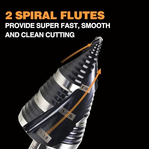 Image of 1 /4 inch-1-3 /8 inch M35 Step Drill Bit Unibit Hole Drilling 3 Sizes