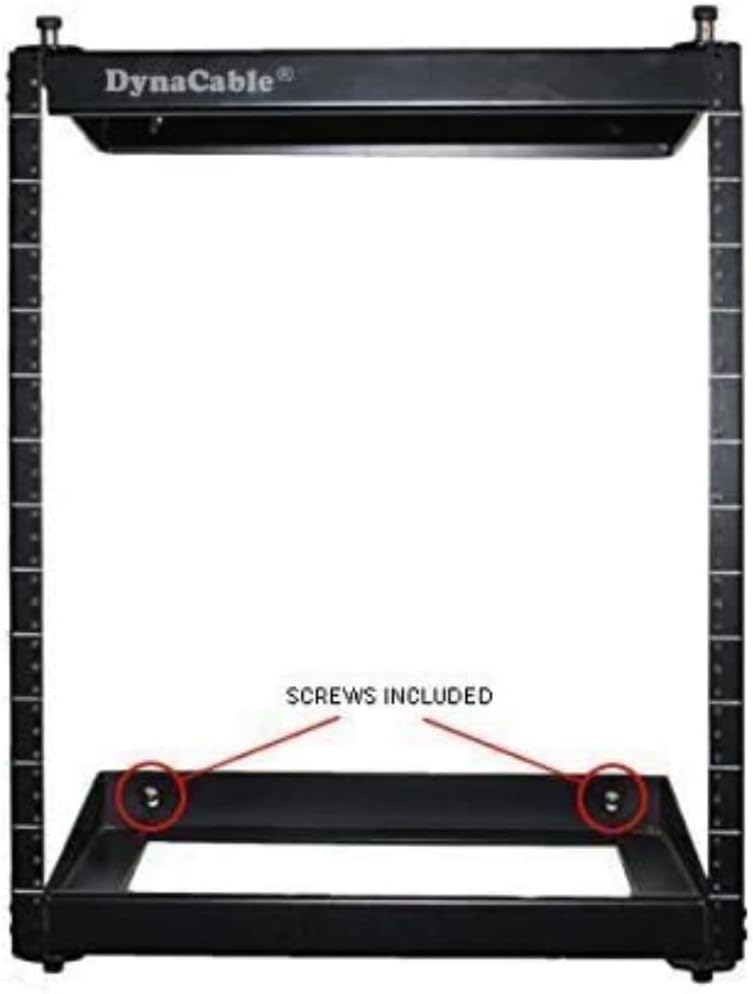 DynaCable 12U Heavy Duty Open Frame Swing Out Wall Mount Rack - 19-inch Network Equipment - 18-inch Depth Tray - Holds Up to 250 lbs - Black (Extensions Not Included)