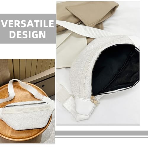 Riñonera de felpa OUNONA bolso casual y deportivo para chicas y universidad 6