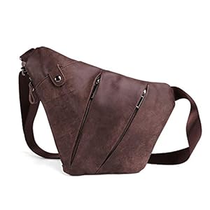 FANDARE Nieuwe borstzak segmenteerde schoudertas heren sling bag leer crossover rugzak schoudertas sporttas voor…