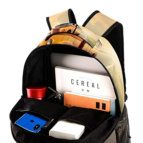 Mochila de autobús para aire libre y universidad con gran capacidad interior 4