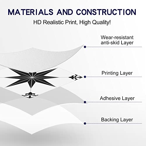 Morcart 20 Peel And Stick Floor Tile, 8X8 Inch Black Stellar Vinyl Flooring For Kitchen, Staircase, Apartment, Rv, Fireplace, Bathroom Peel And Stick Floor Tile, Floor Tiles Peel And Stick Waterproof #TOP5