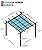 GarveeTech 10x10 ft Pergola Gazebo with Adjustable Canopy, Heavy-Duty Aluminum Sun Shelter with Faux Wood Finish for Outdoor Patio, Deck & Garden, Blue+White