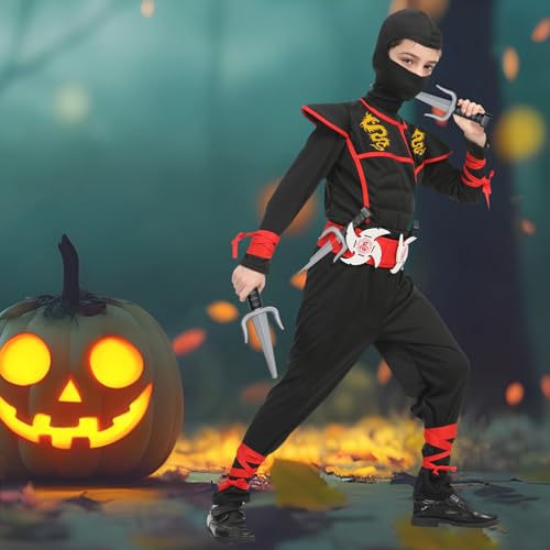 Disfraz completo para niños Ninja talla S 4/5 años miniatura 3