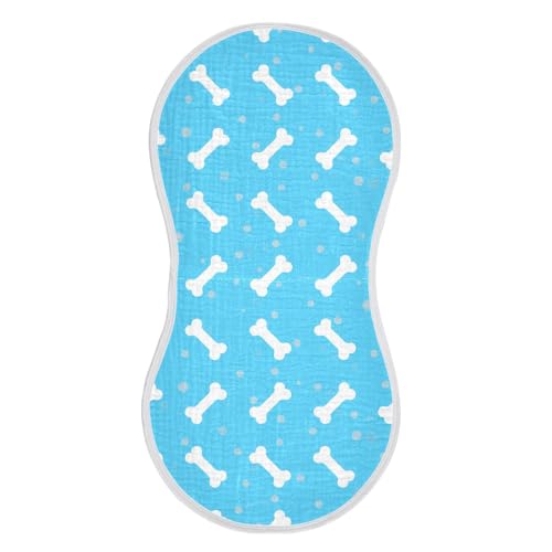 Dog Bone Circle Baby Burp Cloths Muslin Burp Cloth Absorbent Baby Wash Cloths Burping Cloths for Babies Burp Clothes Rags Towel for Baby Boy Girl Wipes 22x11IN,2 Pack2