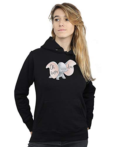 Disney Women's Dumbo Happy Day Hoodie Black Large